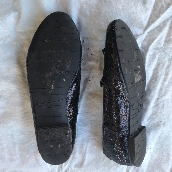 MTNG Black glitter tassel loafer - Picture 5 of 5